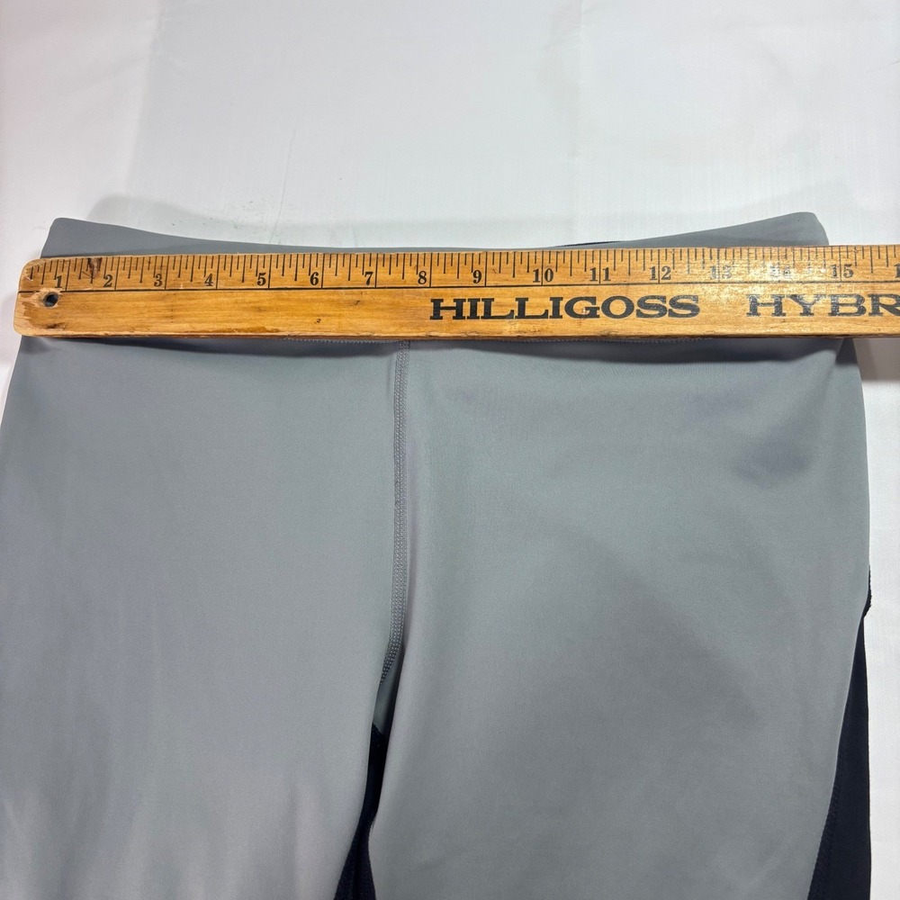 Athleta HOMESTRETCH RUN TIGHT Gray Colorblock Running Leggings Ankle Zip Medium - Picture 8 of 10